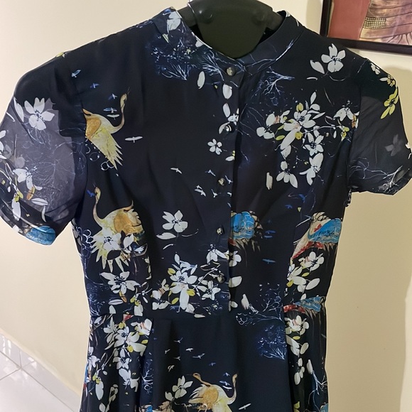 Lovely blue floral Migeer full length dress. Size M - Picture 9 of 16